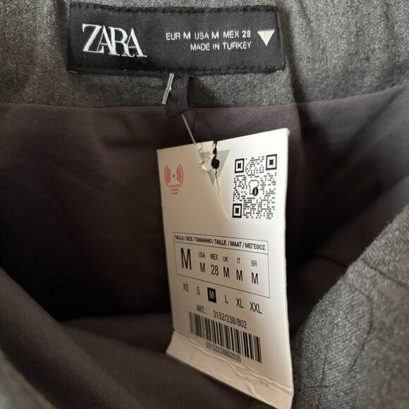 Zara Strapless Mini Dress NWT Grey - Picture 9 of 10